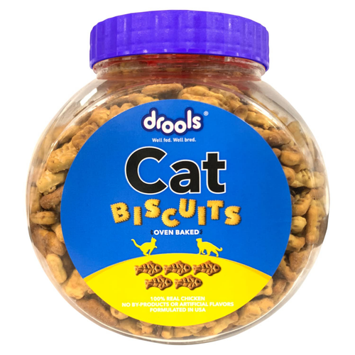 Drools Cat Biscuits – Oven Baked Crunchy Treats for Cats | 100% Real Chicken
