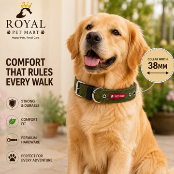 Pet’s Like 38mm Heavy Duty Dog Collar | Premium Wide Nylon Collar for Large Dogs