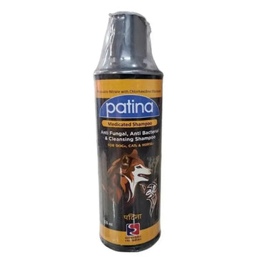 Patina Medicated Shampoo for Dogs & Cats – Anti Fungal & Anti Bacterial Cleansing Shampoo (200ml)