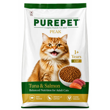 Purepet Peak Adult Cat Dry Food Tuna & Salmon | High Protein Complete Cat Food