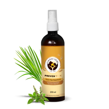 Fur Ball Story Preventick Tick & Flea Repellent Spray for Dogs & Cats (200ml) | Ayurvedic Anti-Tick Spray