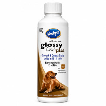 Glossy Coat Plus for Dogs | Omega 3, Omega 6 & Biotin Skin and Coat Supplement