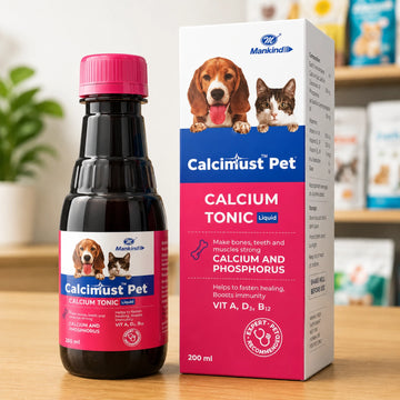Calcimust Pet Calcium Tonic for Dogs & Cats | Calcium, Phosphorus & Vitamins A, D3, B12 Supplement
