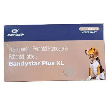 Bandystar Plus XL Tablets for Dogs | Praziquantel, Pyrantel Pamoate & Febantel Deworming Tablets