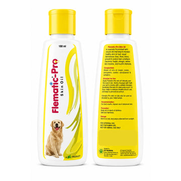 Flematic-Pro Skin Oil for Dogs | Natural Skin Care Oil for Itching, Dry Skin & Coat Health | 180ml