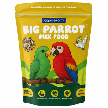Aqua Alfa Big Parrot Mix Food – Premium Balanced Nutrition Seed Mix for Large Parrots (400g)