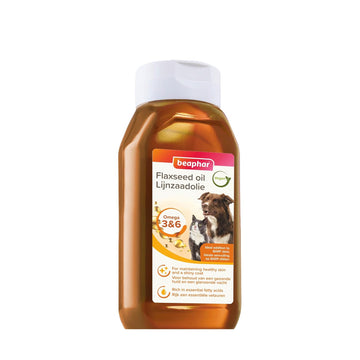 Beaphar Flaxseed Oil 400ml for Dogs & Cats | Vegetarian Omega 3 & 6 | Healthy Skin & Shiny Coat