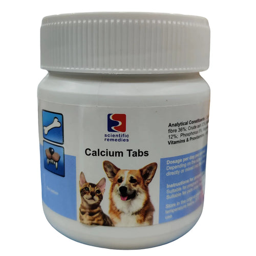 Scientific Remedies Calcium Tabs – Bone & Teeth Strength for Dogs & Cats