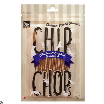 Chip Chop Chicken & Codfish Sandwich Dog Dry Treat (70g)