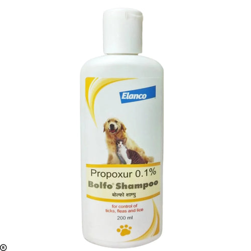 Elanco Bolfo Anti Tick & Flea Shampoo for Dogs & Cats – 200ml