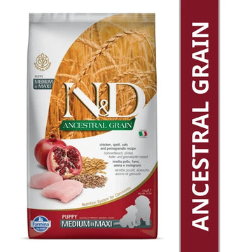 Farmina N&D Ancestral Grain Puppy Medium & Maxi – Chicken & Pomegranate