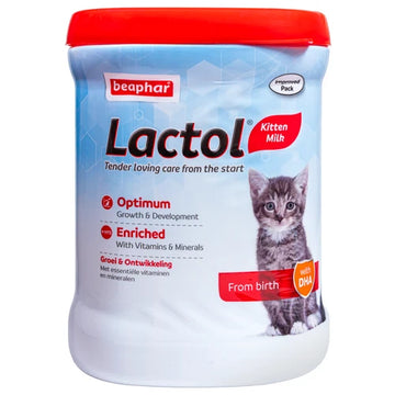 Beaphar Lactol Kitten Milk 500g | Complete Milk Replacer for Newborn & Orphaned Kittens with DHA & Taurine