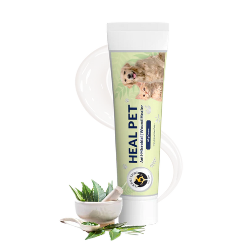 Heal Pet Anti-Microbial Wound Healer Gel for Dogs & Cats | Herbal Skin & Wound Care | First Aid Gel | 100g