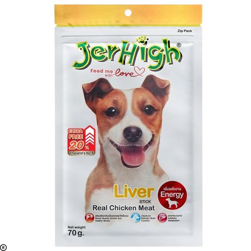Jerhigh Chicken & Liver Dog Dry Treat (85g)