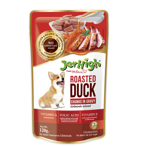 Jerhigh Roasted Duck Chunks In Gravy Dog Wet Food