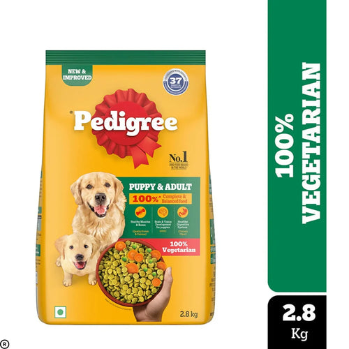 Pedigree Puppy Adult Vegetarian Dry Dog Food, 2.8kg