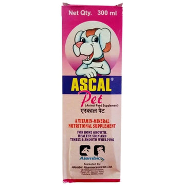 Ascal Pet Syrup 300ml | Vitamin-Mineral & Calcium Supplement