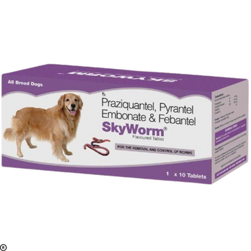 Skyec Skyworm Dog Deworming Tablet (pack of 10 tablets)