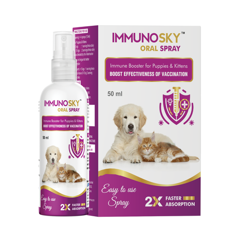 ImmunoSky Oral Spray for Puppies & Kittens (50ml) | Immune Booster & Vaccination Support
