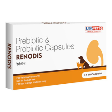 Renodis Prebiotic & Probiotic Capsules for Dogs & Cats | Digestive Health & Gut Support Supplement
