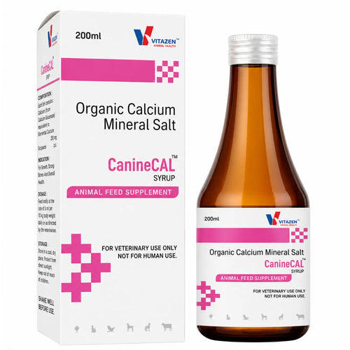 CanineCAL Syrup for Dogs & Cats 200ml | Organic Calcium Mineral Supplement