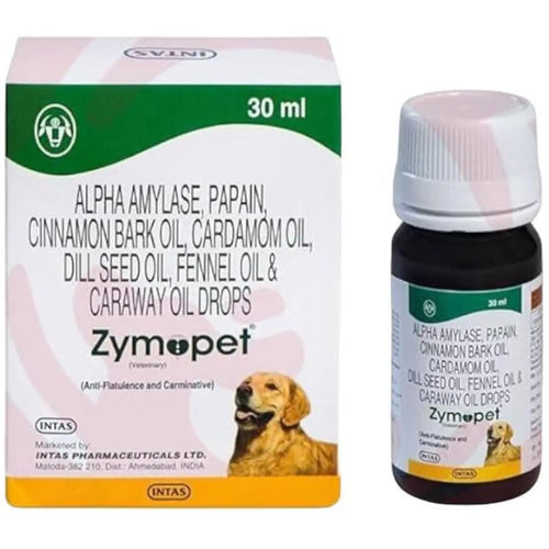 Intas Zymopet Digestive Drops for Dogs & Cats 30ml | Enzyme & Carminative Digestive Support