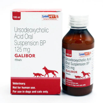 Galibor Ursodeoxycholic Acid Oral Suspension BP 125mg for Dogs & Cats | Veterinary Liver Support & Bile Flow Supplement