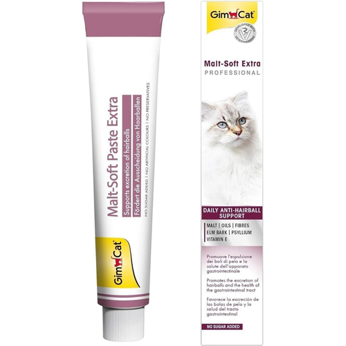 GimCat Malt-Soft Extra Professional Anti-Hairball Paste for Cats | Daily Hairball Control (50g)