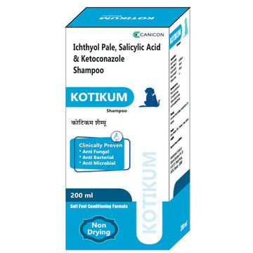 Kotikum Medicated Shampoo for Dogs & Cats | Ichthyol Pale, Salicylic Acid & Ketoconazole Shampoo
