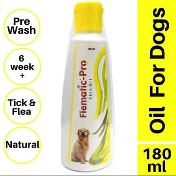 Flematic Pro Skin Oil for Dogs & Puppies – 180ml (Herbal Coat & Skin Care)