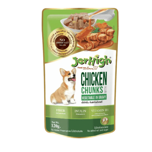 JerHigh Chicken Chunks And Vegetable in Gravy Dog Wet Food