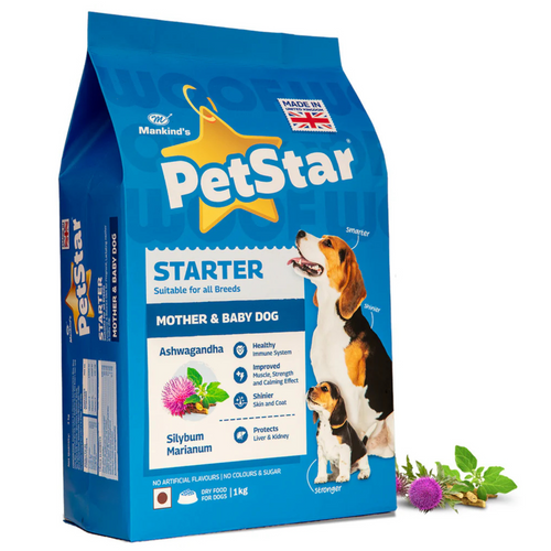 Mankind Petstar Starter Mother & Baby Dog Dry Food 10Kg