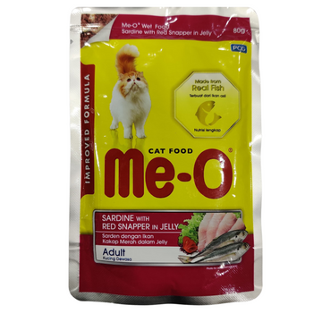 MeO Sardine with Red Snapper in Jelly Cat Wet Food-80g Pack