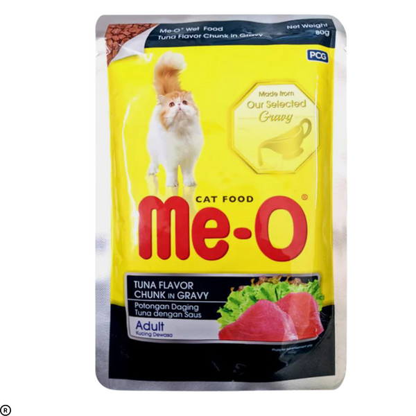 Me-O Tuna Flavour Chunk In Gravy Cat Wet Food - 80 g