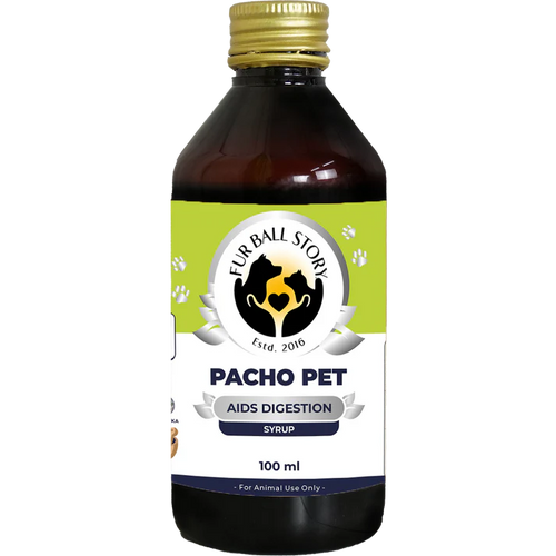 Fur Ball Story Pacho Pet Digestive Syrup for Dogs & Cats | Herbal Digestive Support | Appetite & Gut Health Syrup | 100ml
