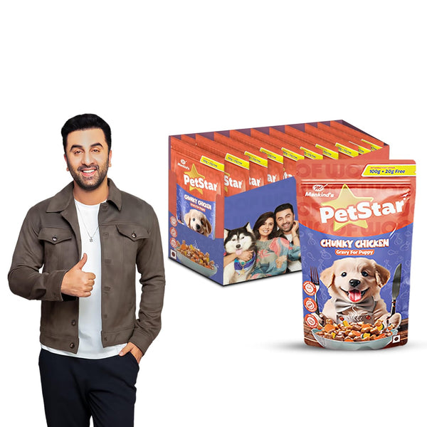 Mankind Petstar Chunky Chicken Gravy Puppy Dog Wet Food