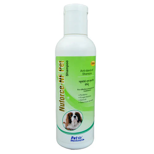 Pet Mankind Nutriorce-NF Pet Shampoo | Anti-Dandruff Medicated Shampoo for Dogs | Supports Healthy Skin & Coat | 200 ml