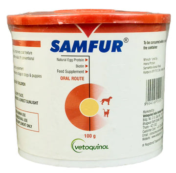 Samfur Skin & Coat Supplement for Dogs & Cats | Natural Egg Protein & Biotin | 100 g / 300 g