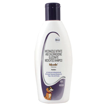 Micodin Medicated Shampoo for Dogs, Cats & Horses | Miconazole Nitrate & Chlorhexidine Gluconate Antifungal Shampoo
