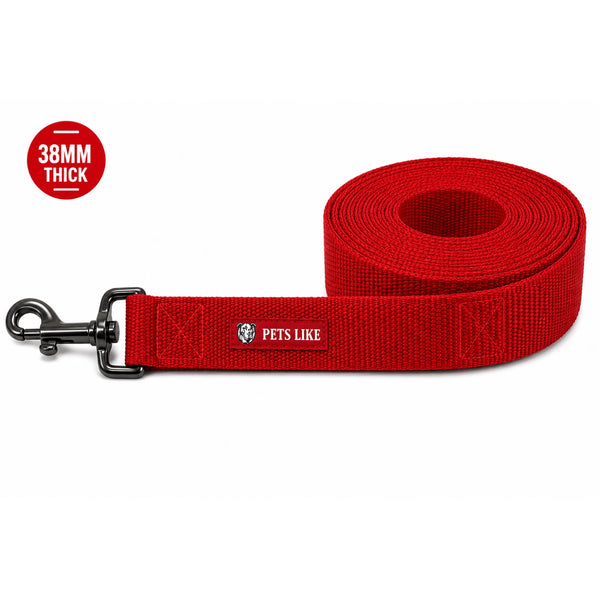 Pet’s Like 38mm Heavy Duty Dog Leash | Premium Nylon Long Leash for Large Dogs