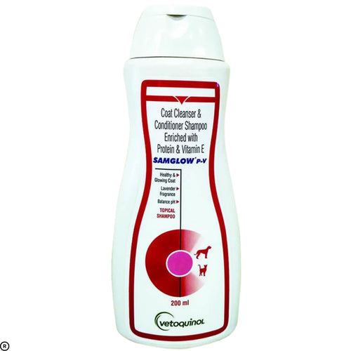 Samglow PV Shampoo – Protein & Vitamin E Enriched Coat Cleanser (200ml)